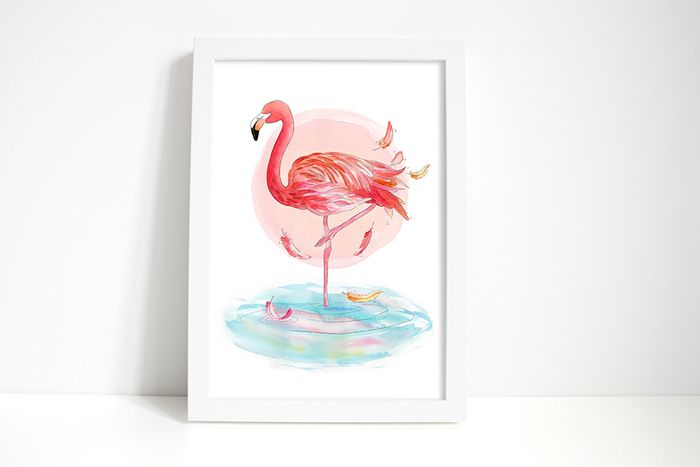 A Flamingo Called Margo Art Print