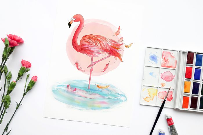 A Flamingo Called Margo Art Print
