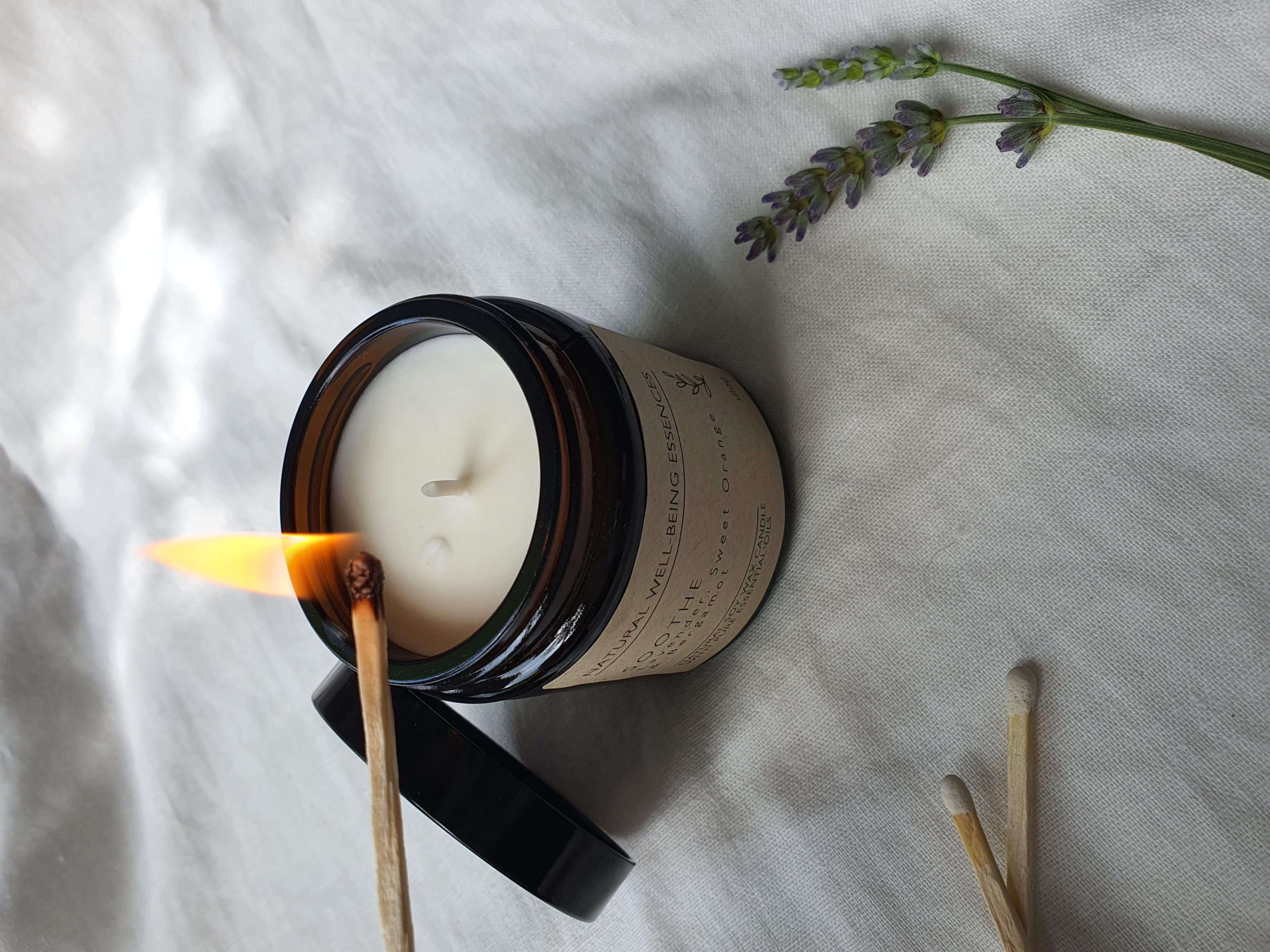 Well-Being Candle Range in Brown Apothecary Glass