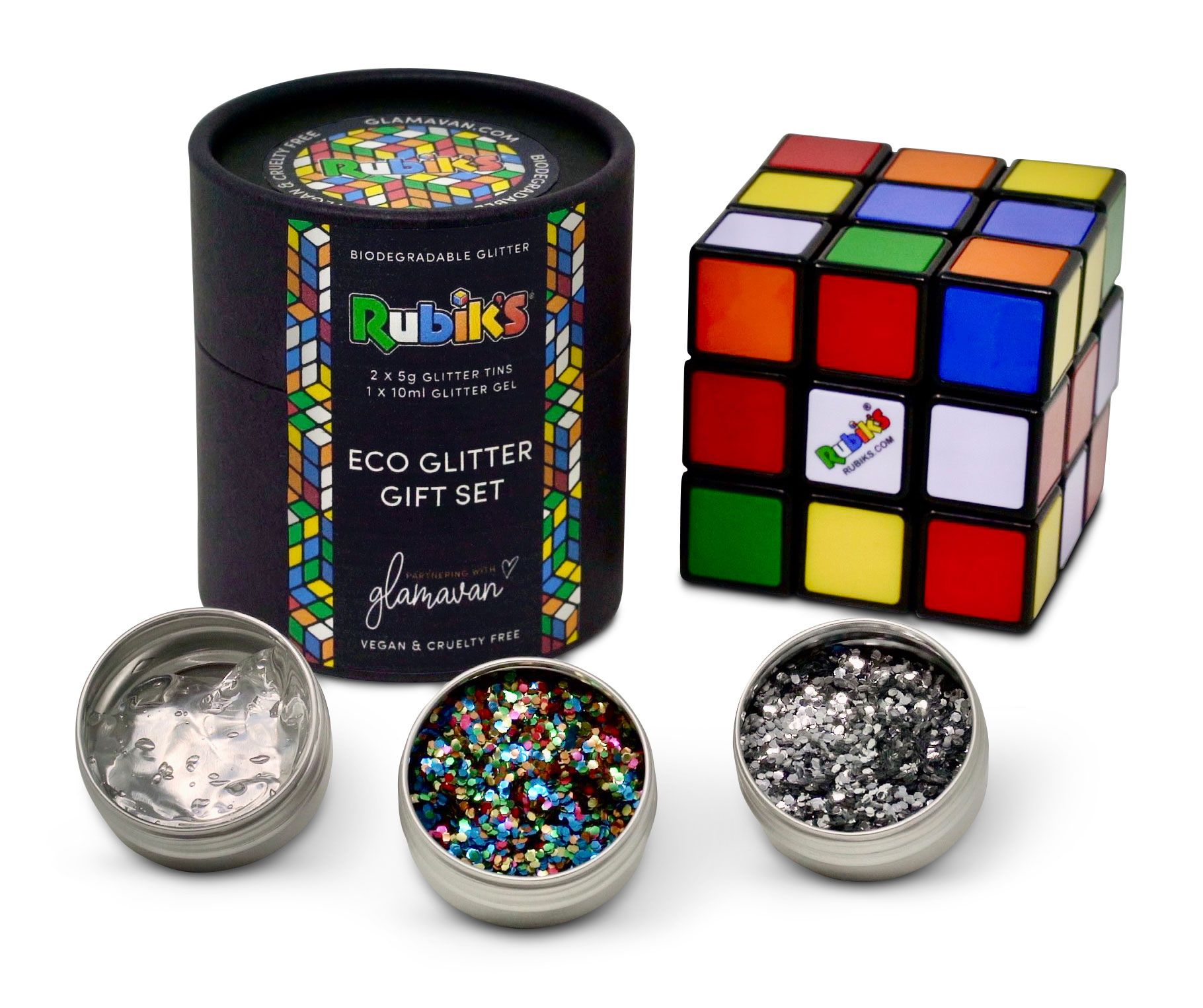 Rubik's x Glamavan Eco Glitter Gift Set - Official Licensee!