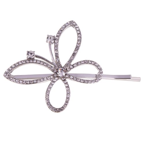 Kylie Silver & Crystal Butterfly Hair Slide