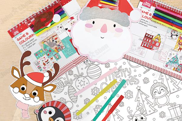 Christmas Game & Coloring Activity Book