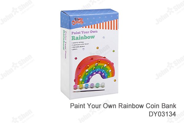 Paint Your Own Rainbow Coin Bank