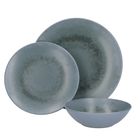 Mikasa Reactive Blue Twelve Piece Dinner Set with Reactive Glaze