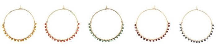 Hand Made Colourful C Shape Earrings