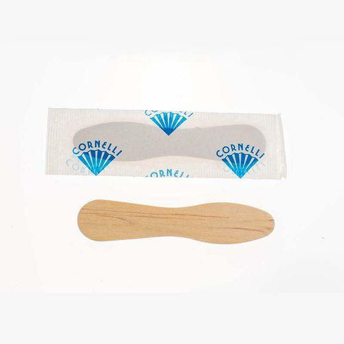 Ice cream spoon with paper wrapped