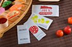 Moist towelette with lemon scented