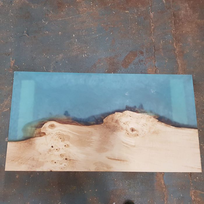 Resin coffee tables half slab