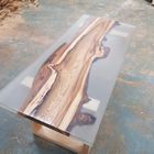 Hardwood and resin coffee table whole slab