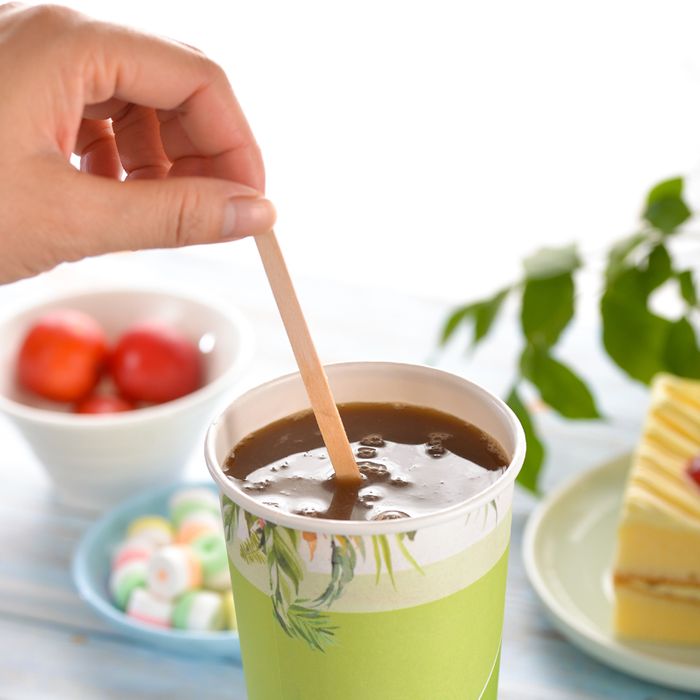 Wooden Coffee Stirrer Paper wrapped