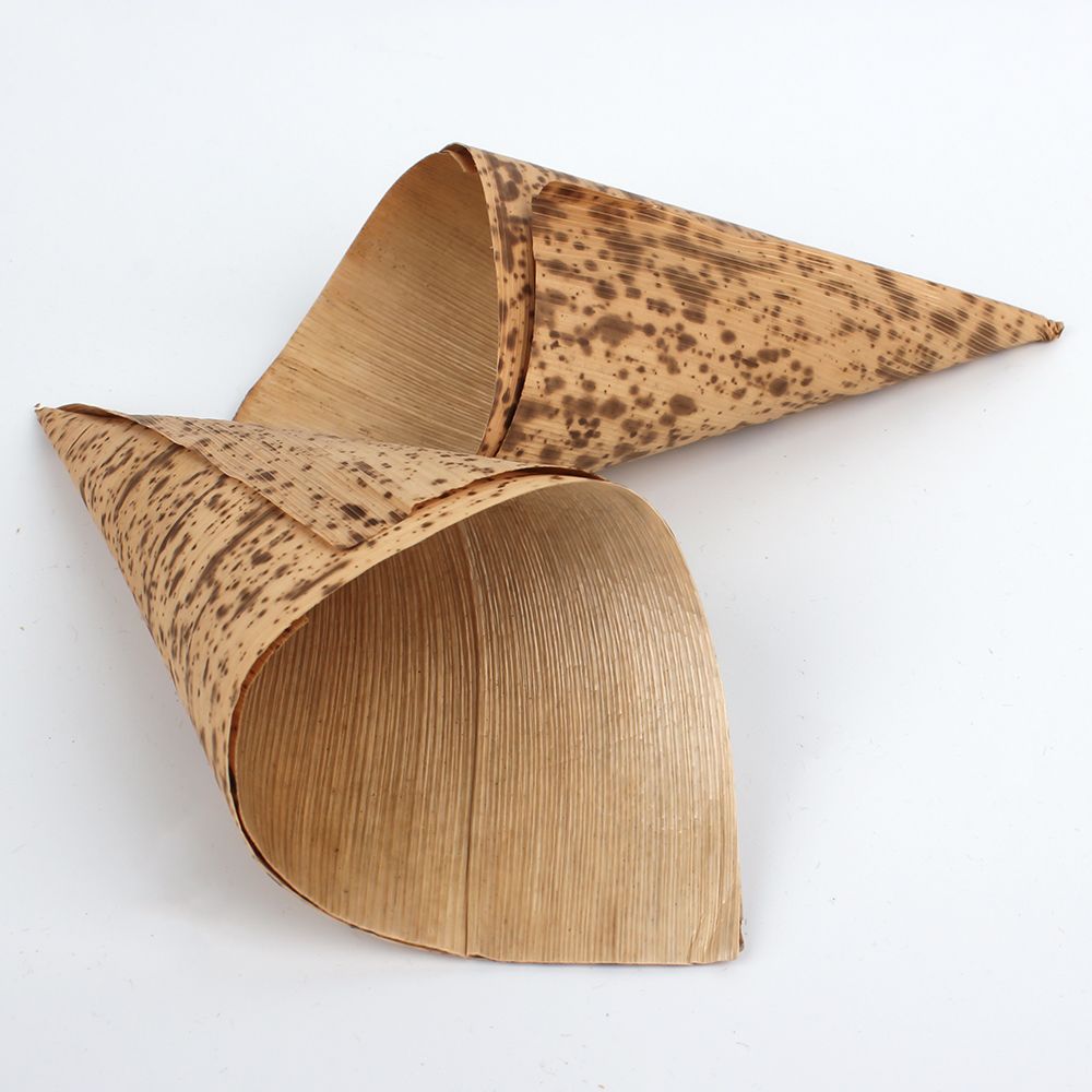 Bamboo  leaves IceCream Cone cup