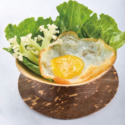 Disposable bamboo shell leaves plate