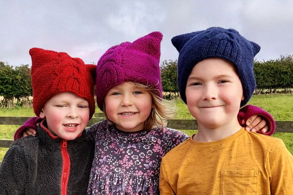 CHILDREN'S.  A limited, but necessary selection of simple woollen warmers for youngsters (or those of us with delicate sized heads!)