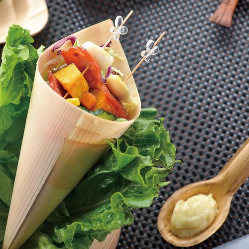 Disposable Wooden Cone Boat