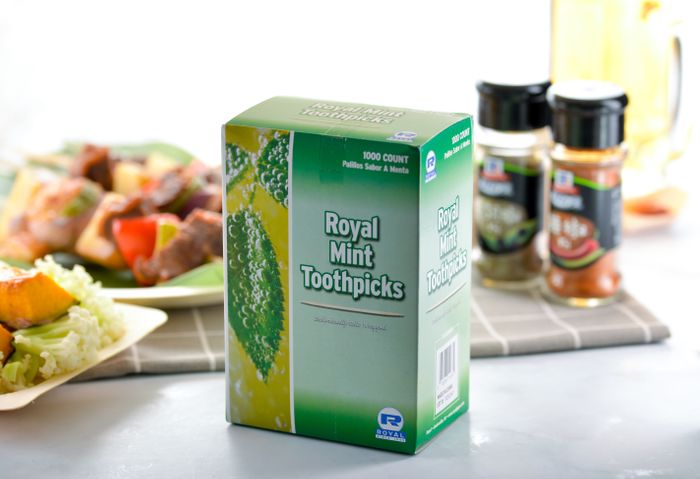 Wooden Toothpicks with Mint