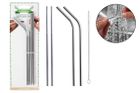 STAINLESS STEEL STRAWS & BRUSH FOUR PACK