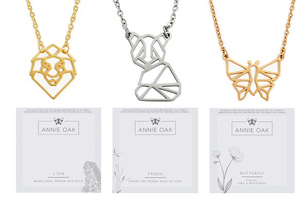 Dynami Collection Geometric Animal Necklaces