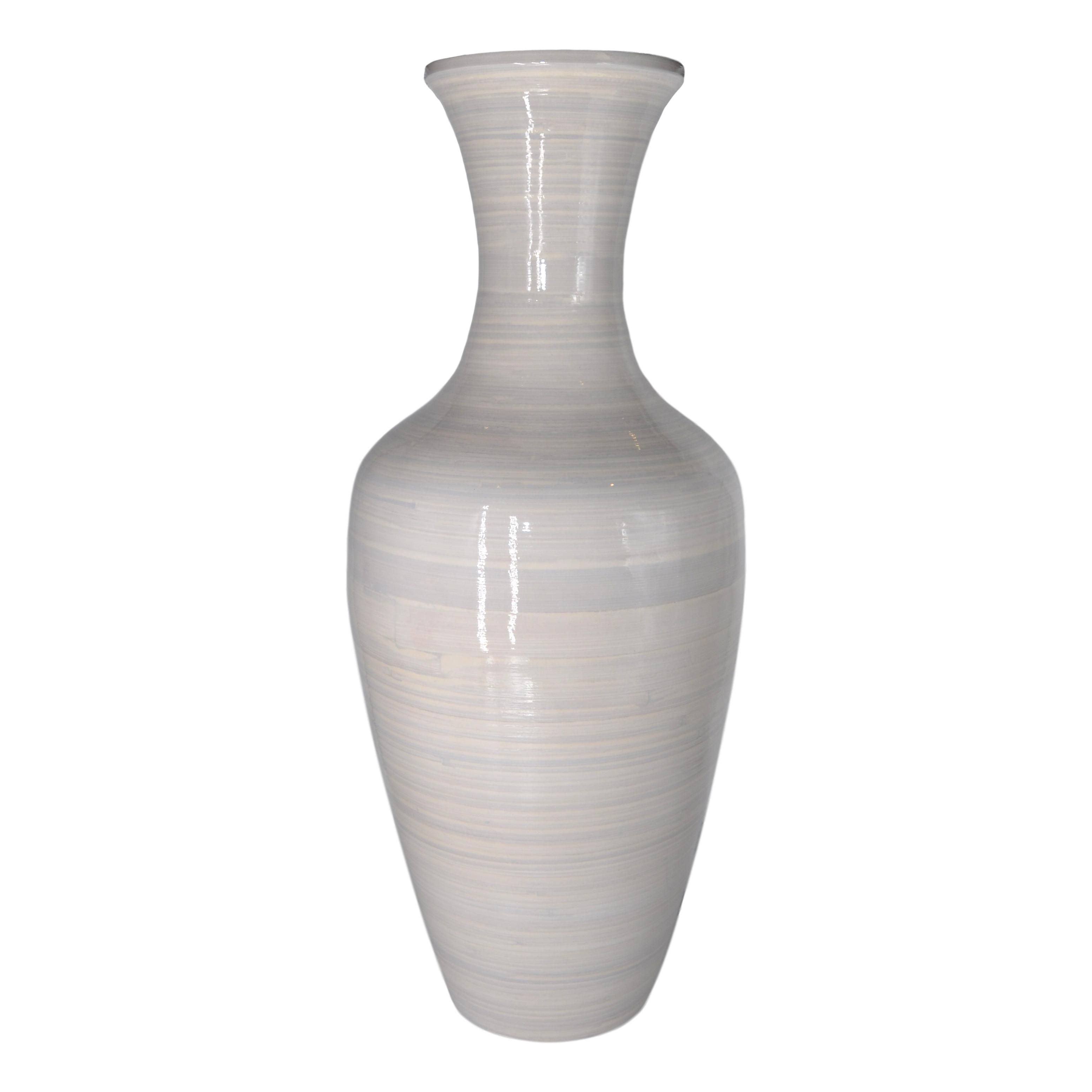 Bamboo white vase