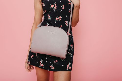 Silver Half Moon Cross Body Bag