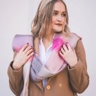 Avril Check Scarf - Pink