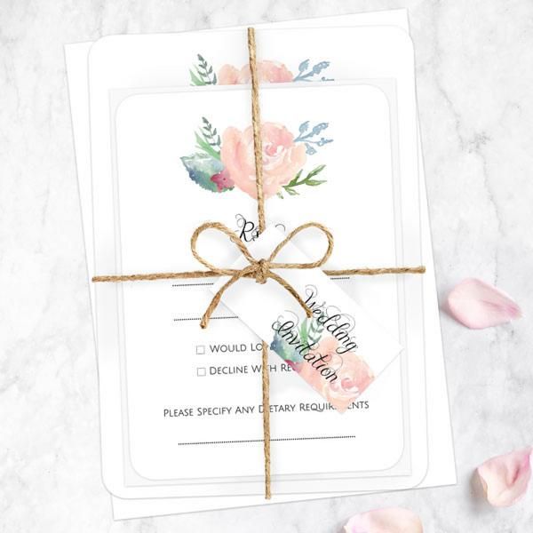 Watercolour Roses Wedding Invitations Rsvp Pack Of 10 Spring Fair 2021 The Uk S No 1 Gift Home Trade Show