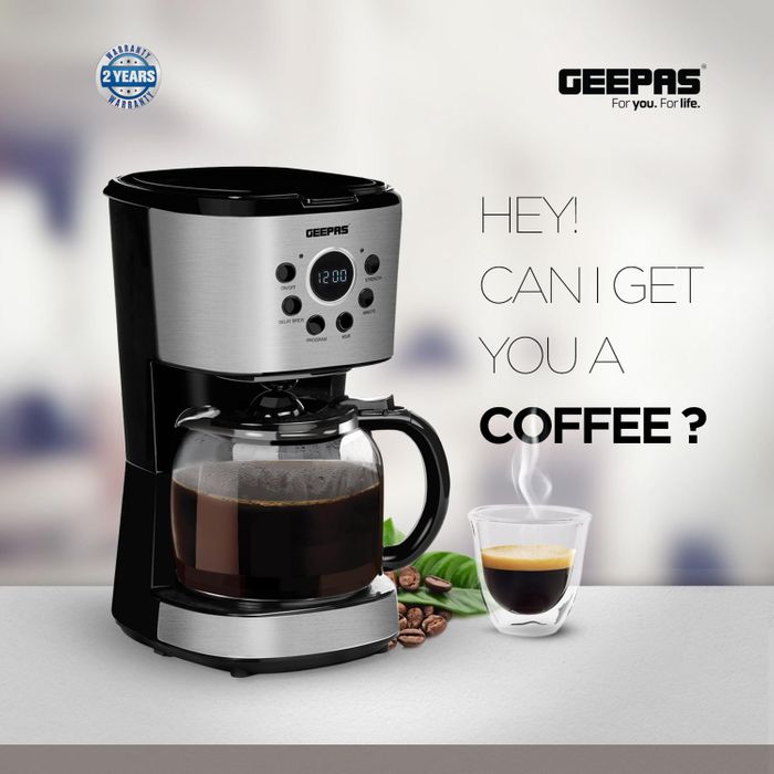 Geepas 1.5L Coffee Maker for Instant Coffee, Espresso, Macchiato and
