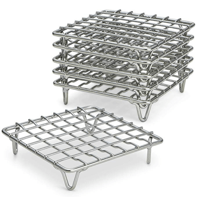 4" Cooling Baking Rack, Set of 6 Stainless Steel Wire Racks for Baking