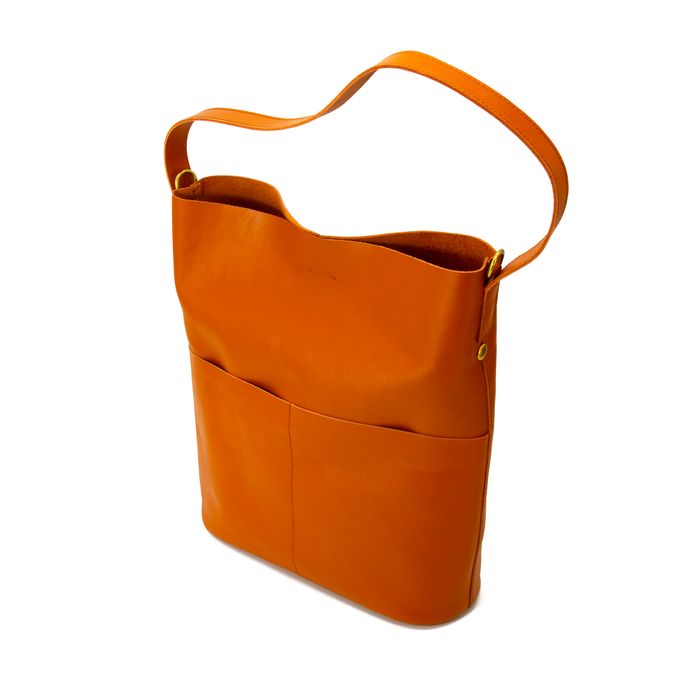 Double pocket simple tote bag
