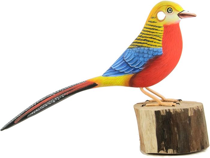 Golden Pheasant Wooden Bird
