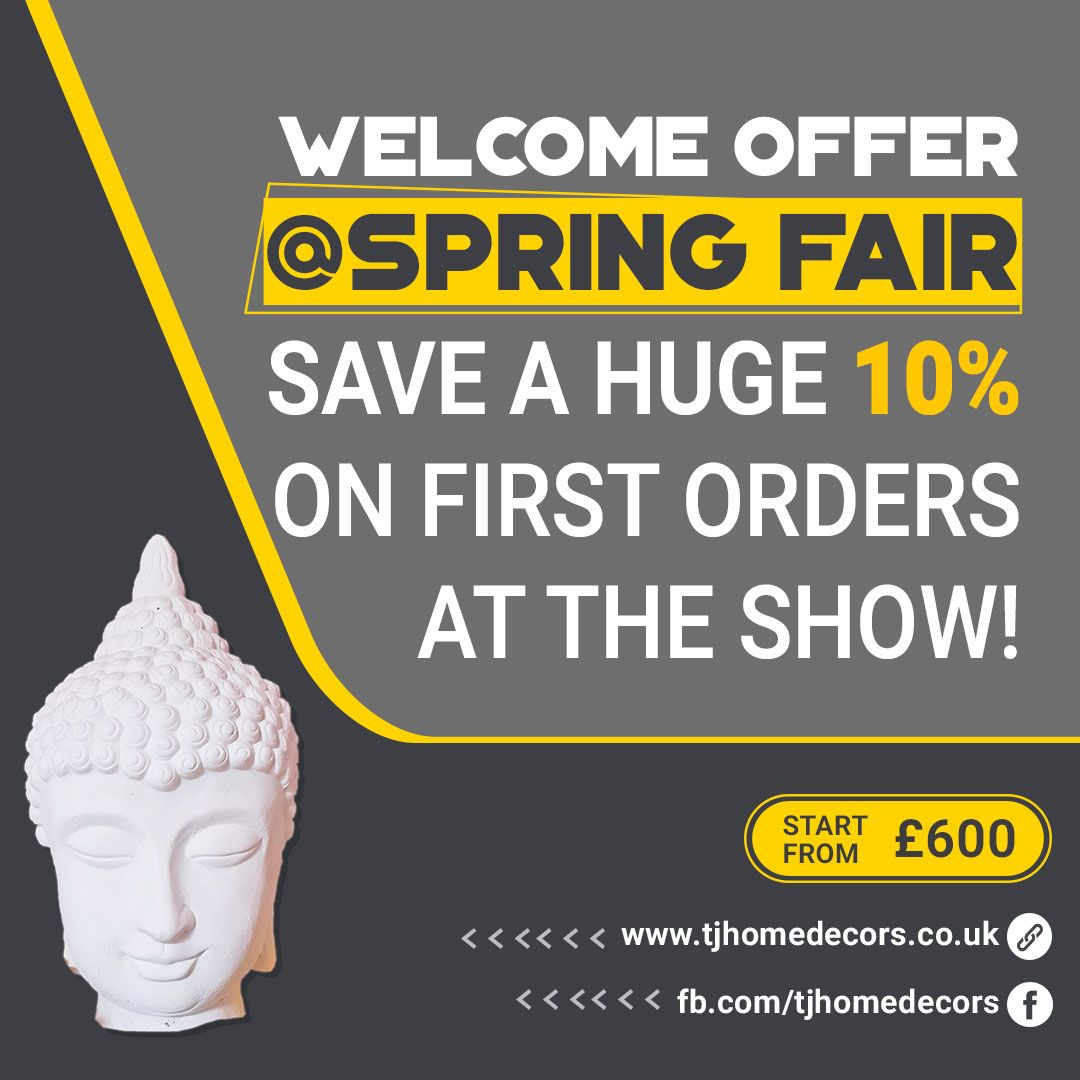 10% off on your first order at the show over £600!