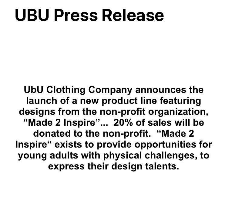 UBU Launch Made 2 Inspire