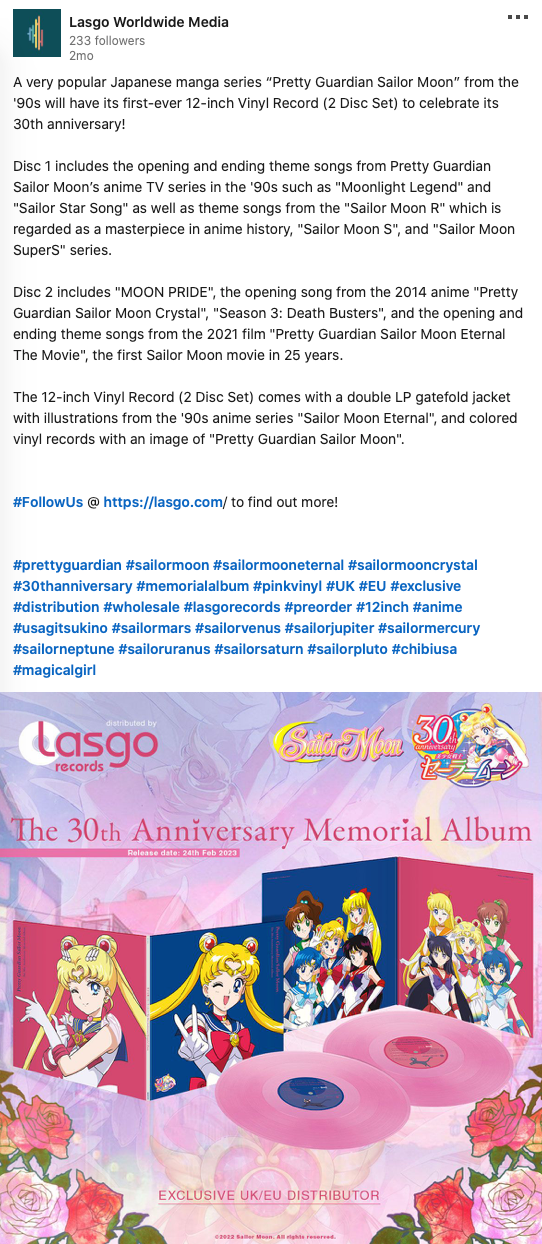 30th Anniversary Memorial Album Sailor Moon