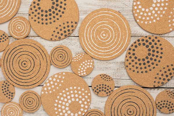 Spirals and Dots Cork