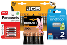 Full range of Duracell Energizer Panasonic and JCB Batteries