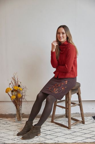 Embroidered Skirt and 100% Cotton Jumper