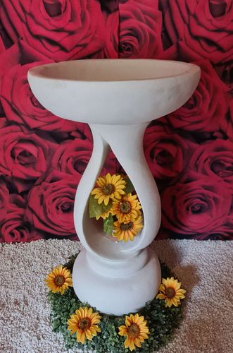 Modern Bird Bath - Luxury White