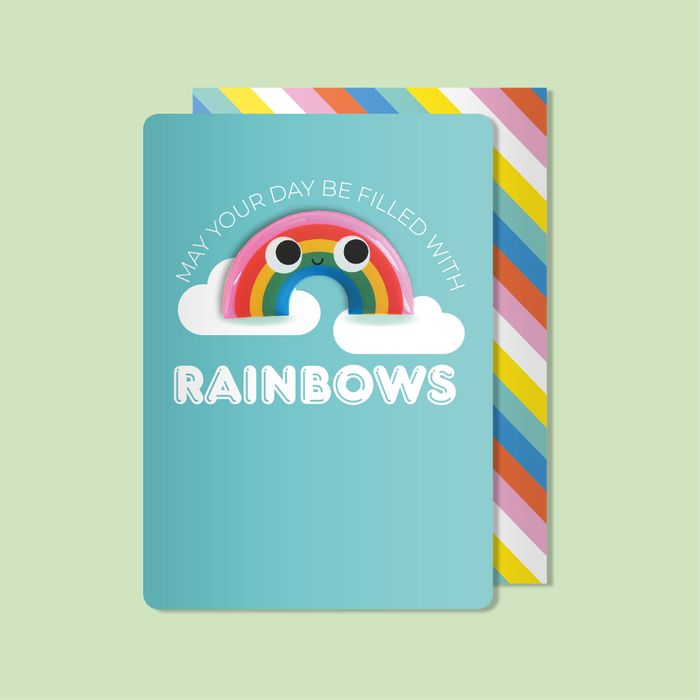 Hello Jello Rainbow Jelly Magnet Greeting Card