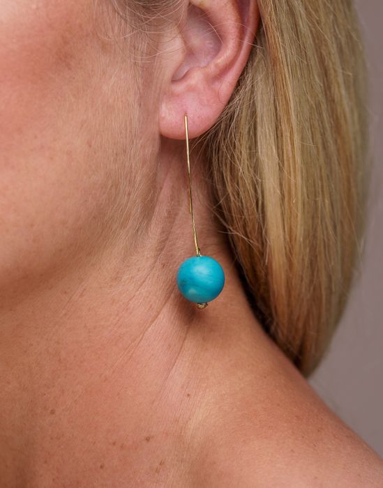 Minimal Drop Tagua Earrings