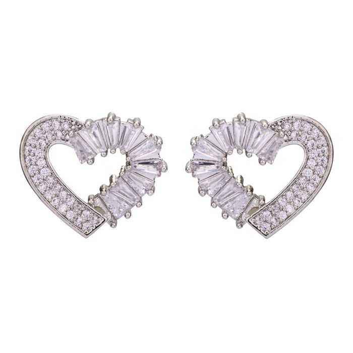 1/4 BAHT POLISHED HOLLOW HEART STUD EARRINGS IN 23K GOLD (ID: E0101S) –  eThaiGold