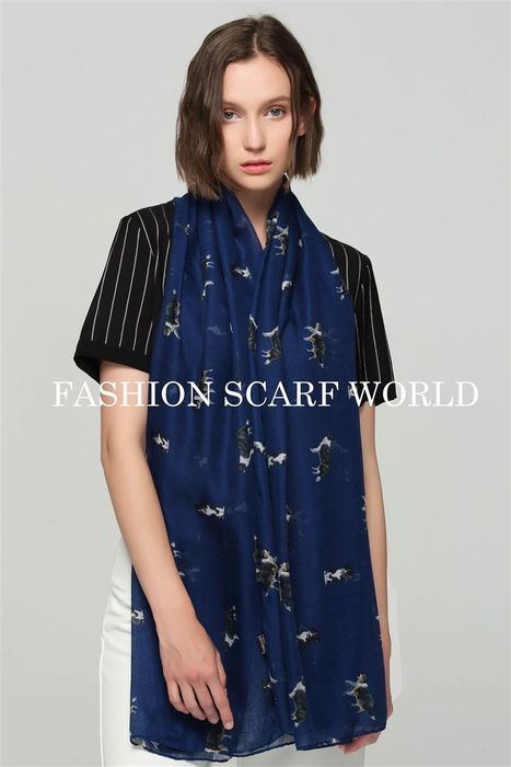 Border Collie Sheep Dog Print Scarf / SC-3072