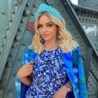 Lila Aqua Pearl Turban Headband
