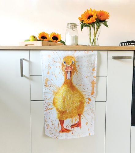 Splatter Duck Cotton Tea Towel