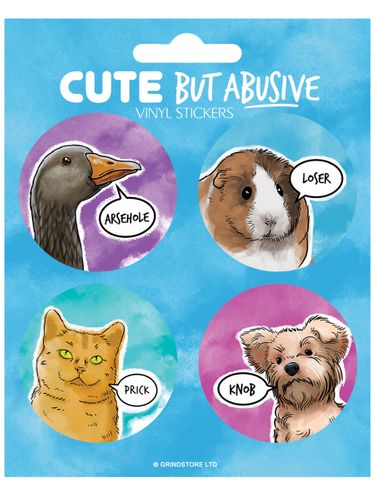 Cute But Abusive Vinyl Sticker Set