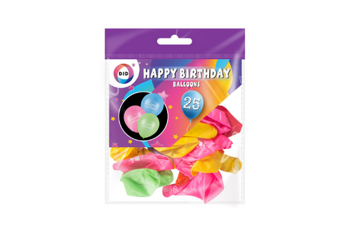 25pc Happy Birthday Balloons