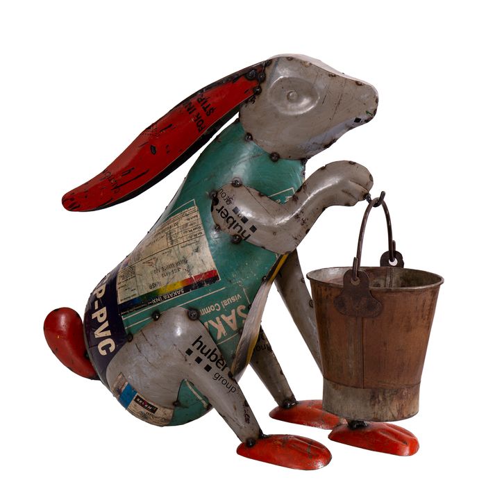 Handmade reclaimed & salvaged tin sculptures