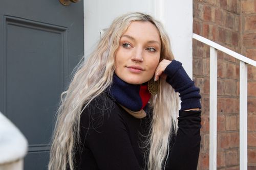 Recycled cashmere neckwarmer