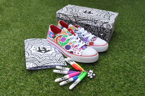 Colour-in Trainers for Kids