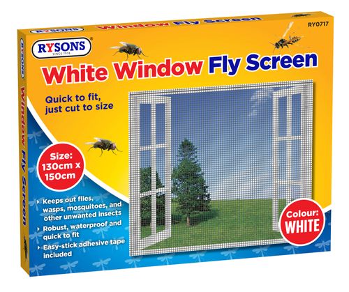 White Window Fly Screen