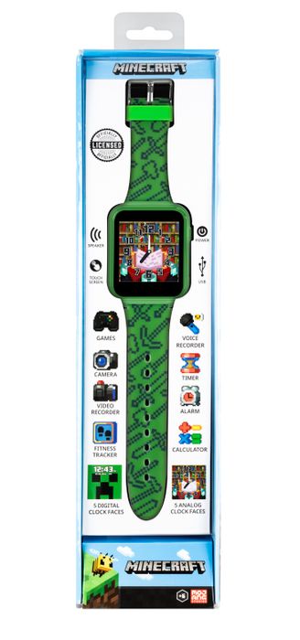 Minecraft Smart Watch With Games And Printed Strap - Spring