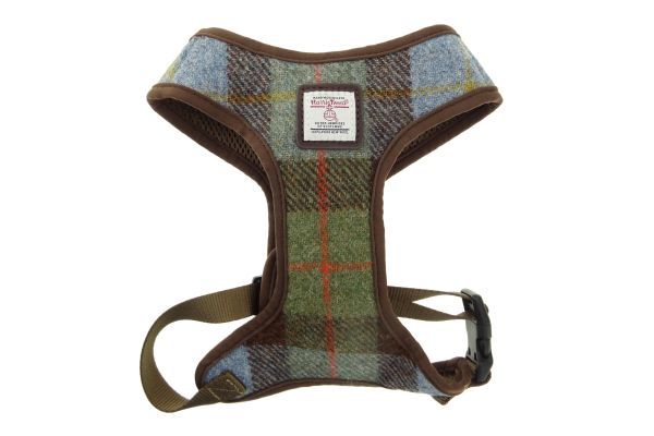 Harris tweed dog harness discount